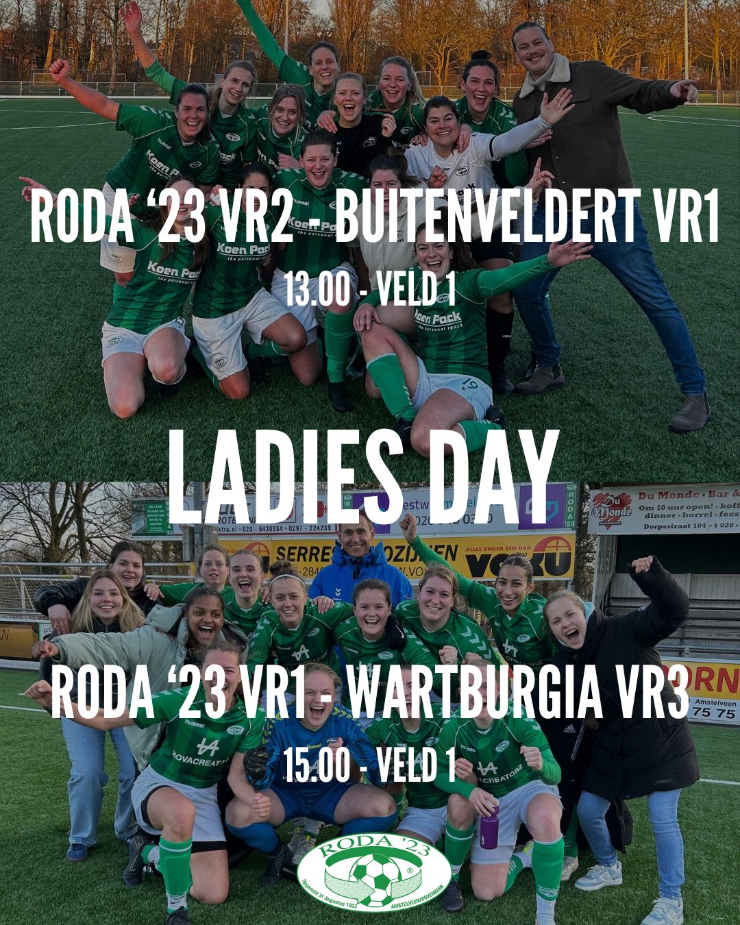 Zaterdag 12 april, Ladies Day in het RODA '23 Stadion