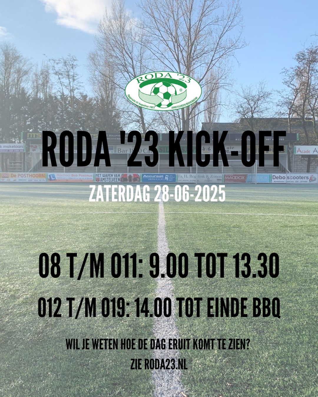 Kick-Off voor de jeugd op zaterdag 28 juni