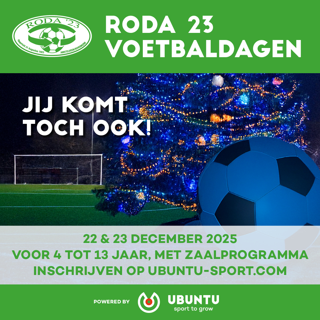 Roda ’23 Voetbaldagen in de kerstvakantie | 22 & 23 december 2025