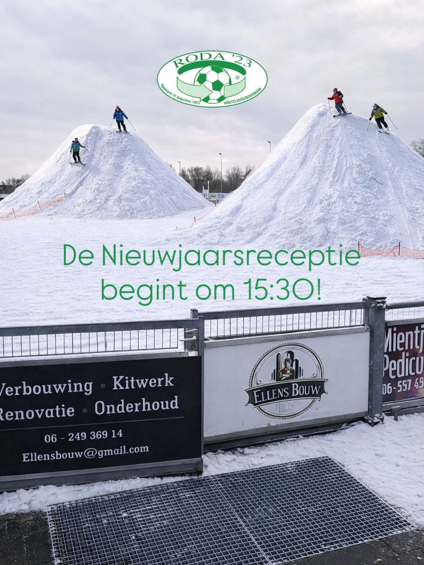 Nieuwjaarsreceptie om 15.30 uur, wedstrijden gaan helaas niet door!